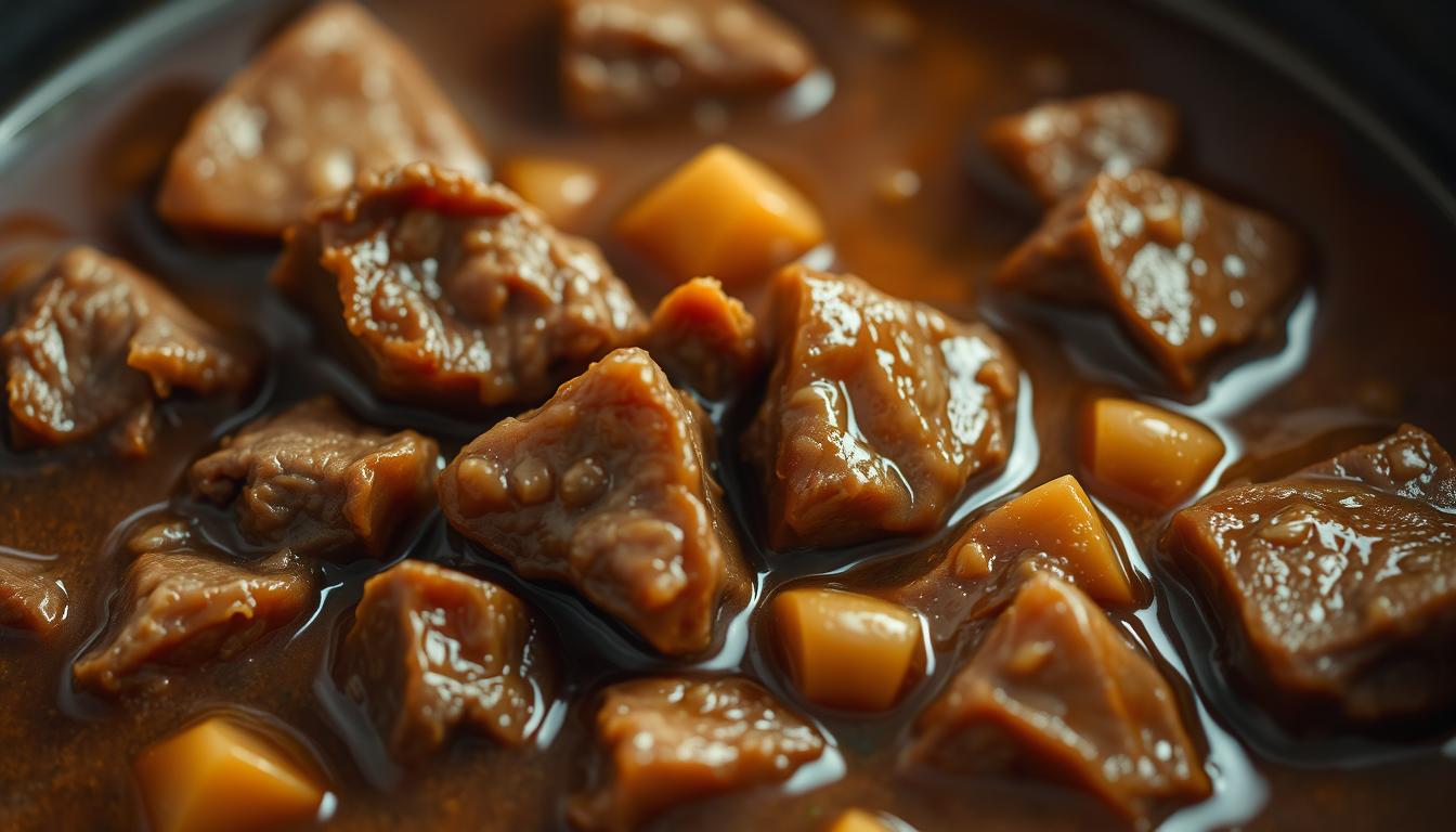 Tender Stewed Beef Tips with Rich Gravy