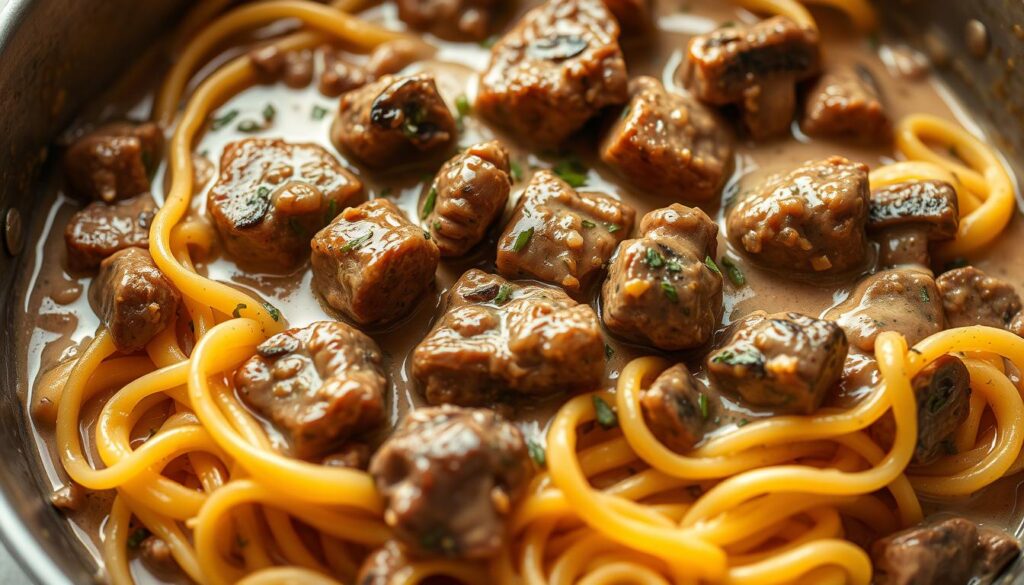one pan beef stroganoff One-Pan Beef Stroganoff