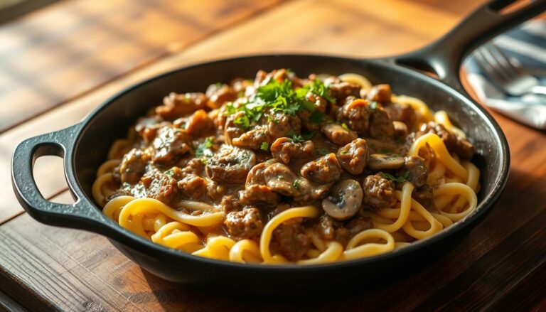 One-Pan Beef Stroganoff