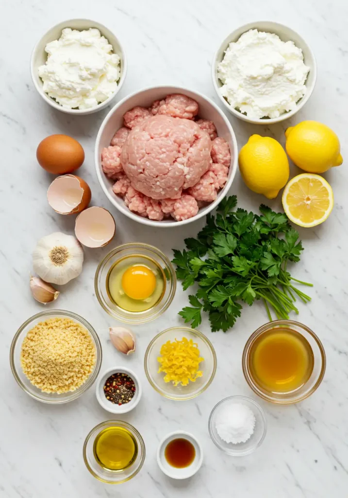 Lemon Chicken Ricotta Meatballs