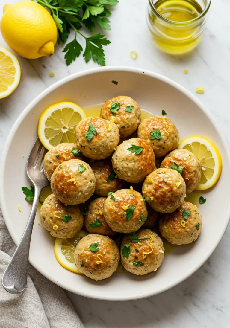 Lemon Chicken Ricotta Meatballs