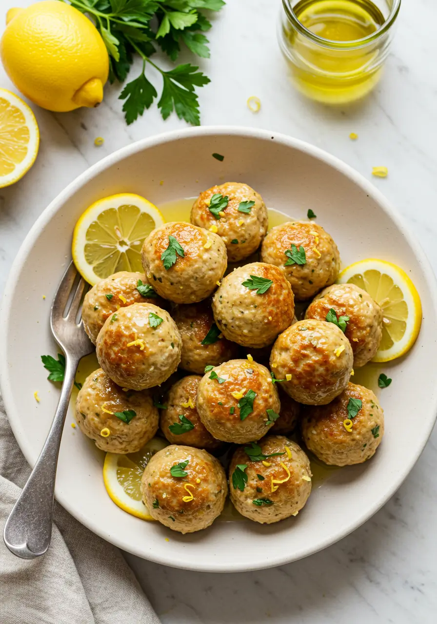 Lemon Chicken Ricotta Meatballs