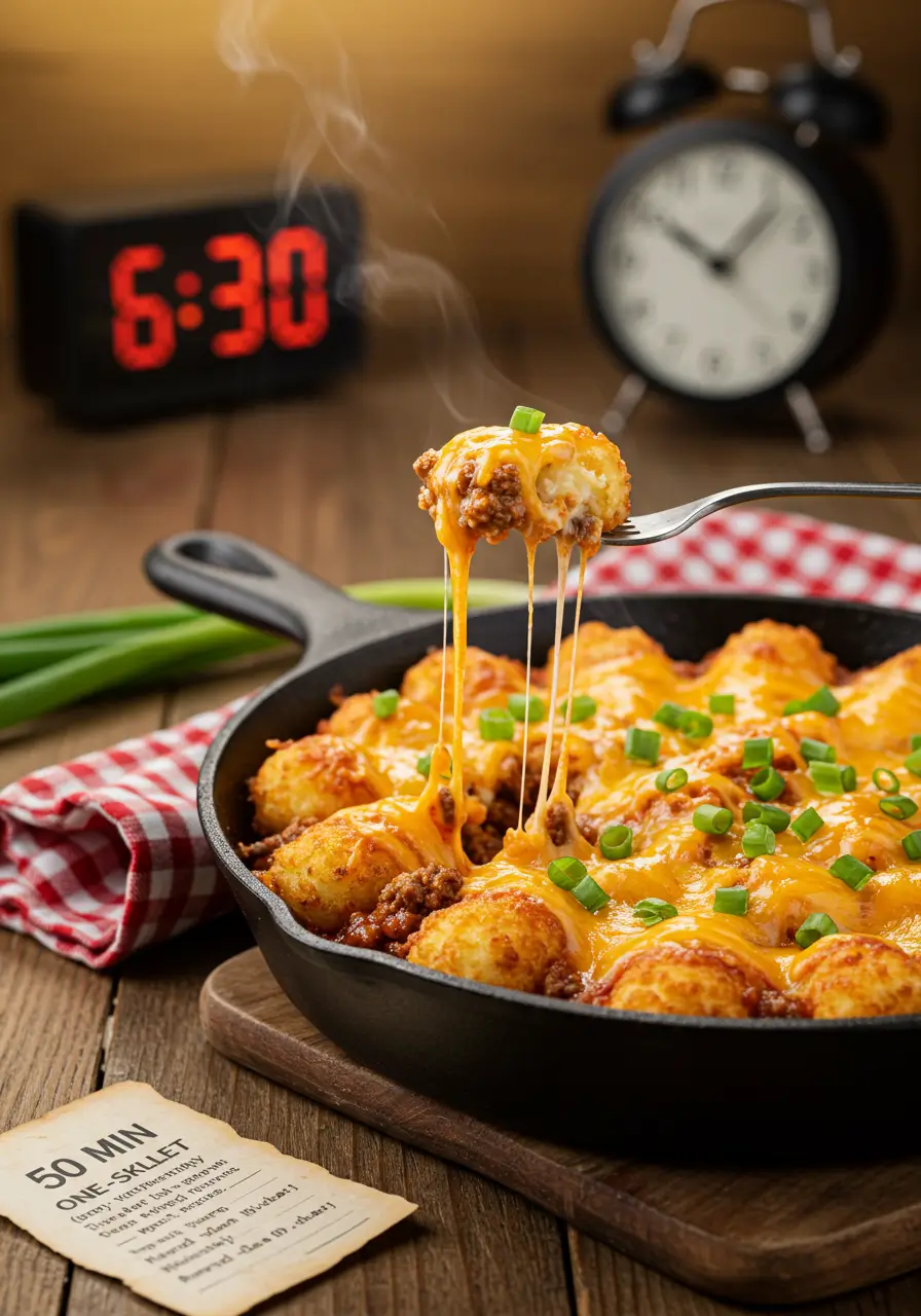 Sloppy Joe Tater Tot Casserole