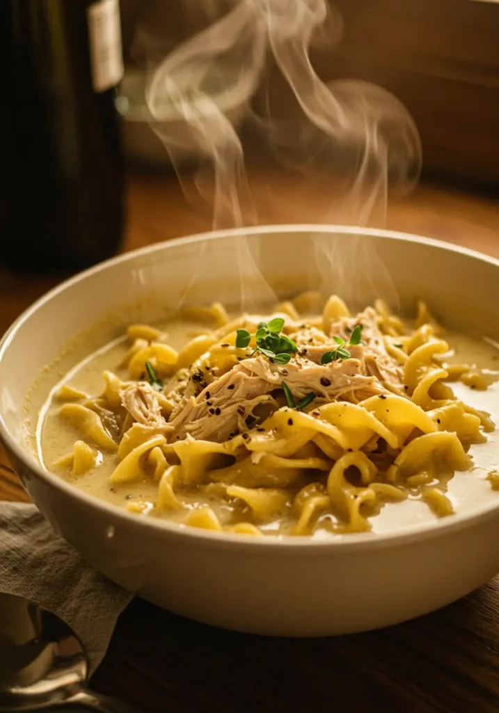 creamy chicken noodles