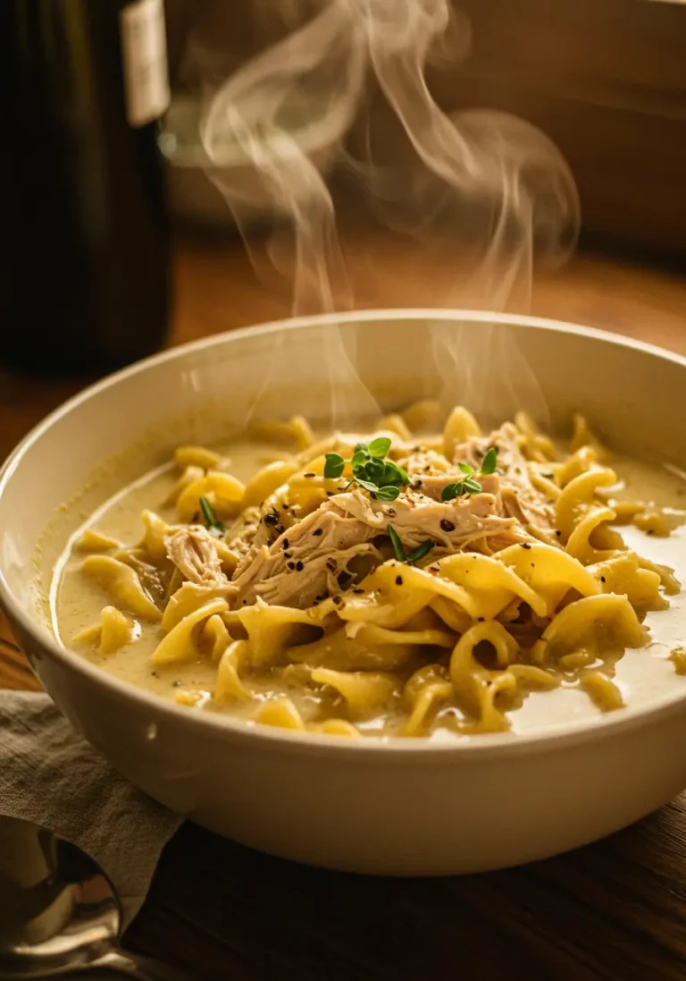 creamy chicken noodles