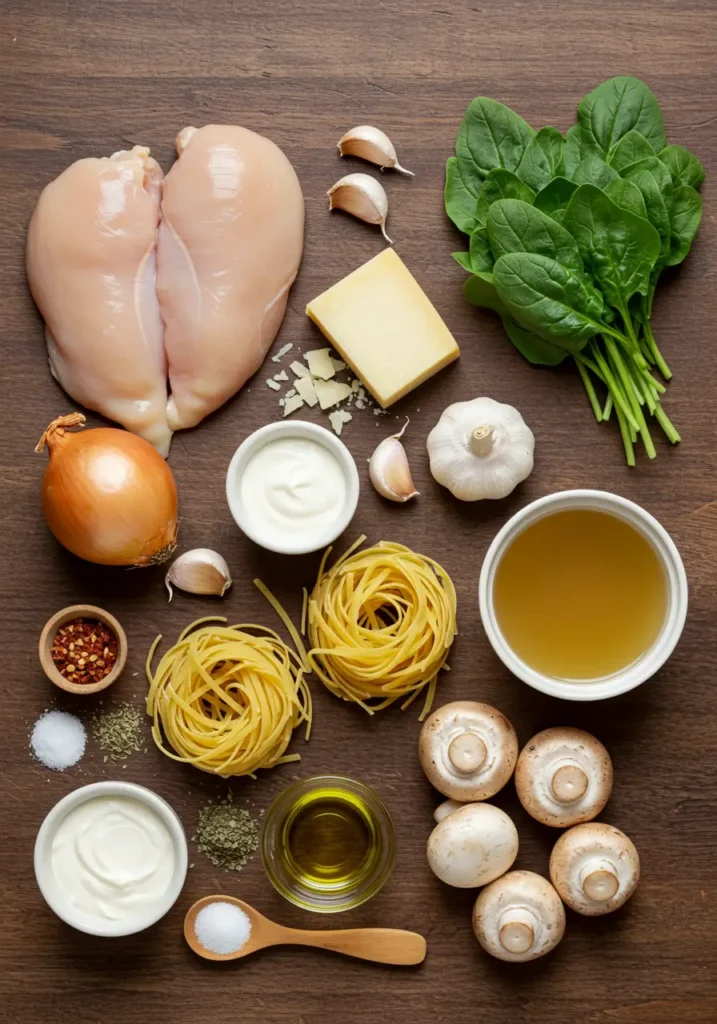 creamy chicken noodles