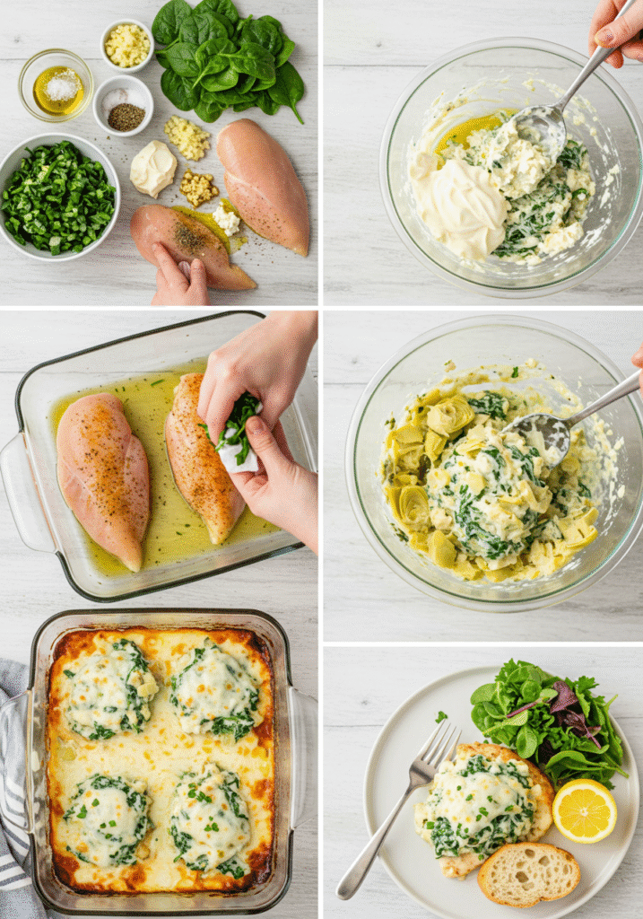 spinach artichoke chicken bake