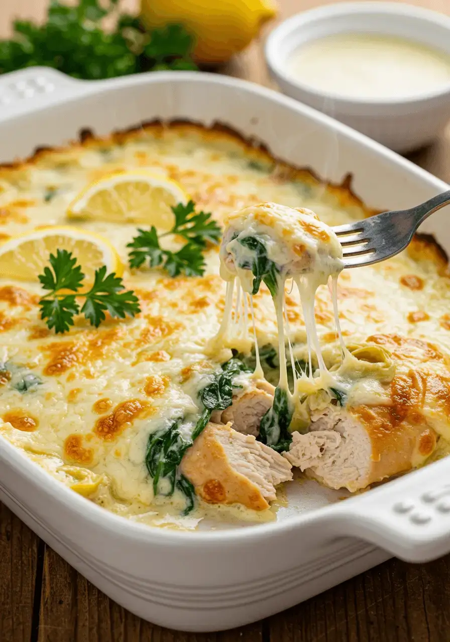 spinach artichoke chicken bake