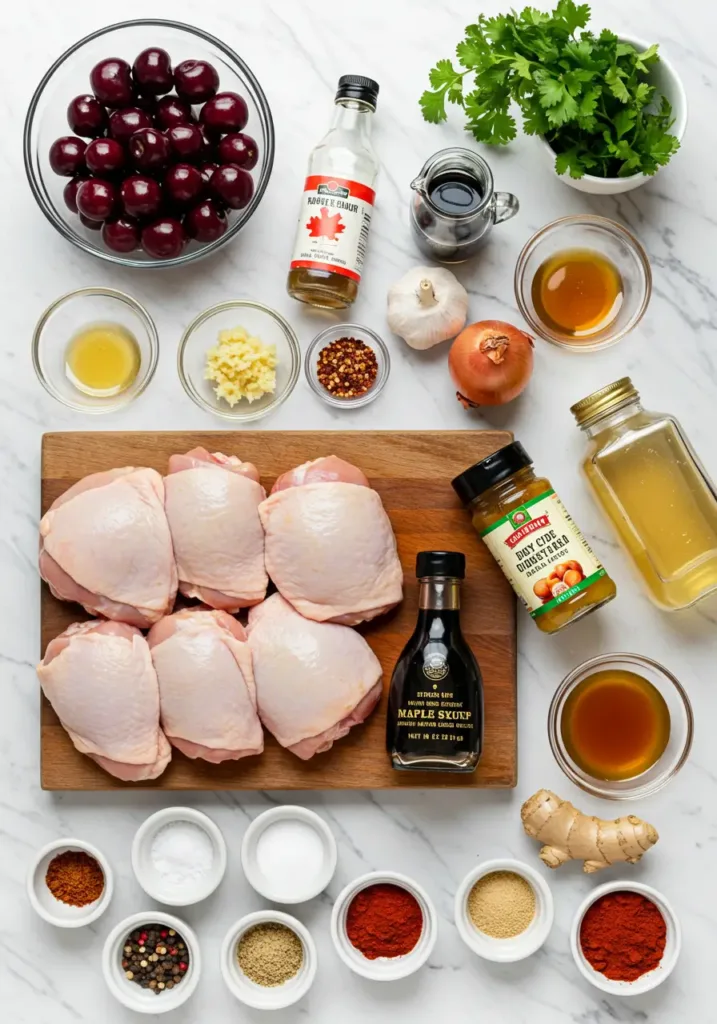 Sticky Cherry Chicken Thighs