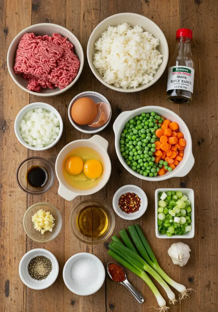 easy fried rice with ground beef