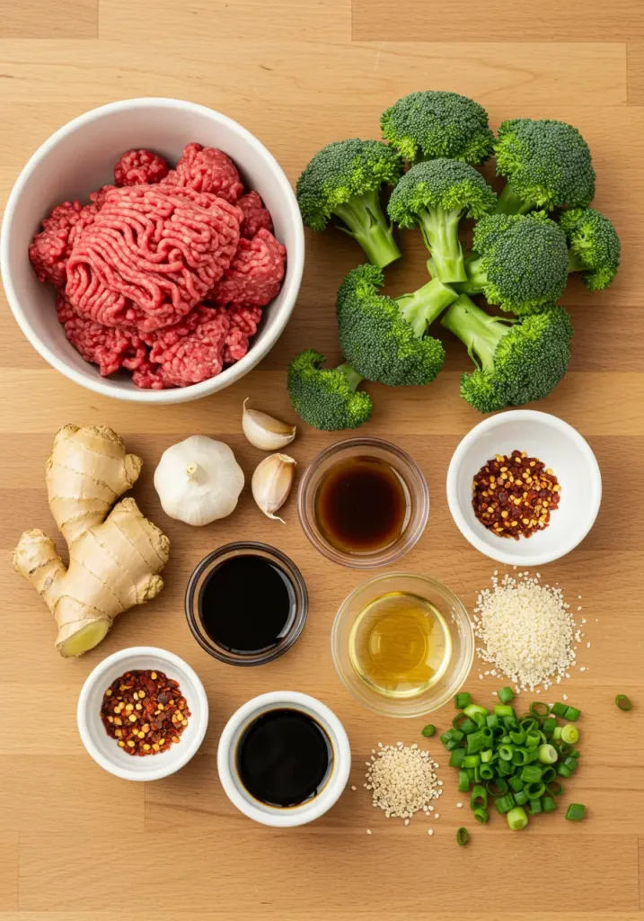 ground beef and broccoli