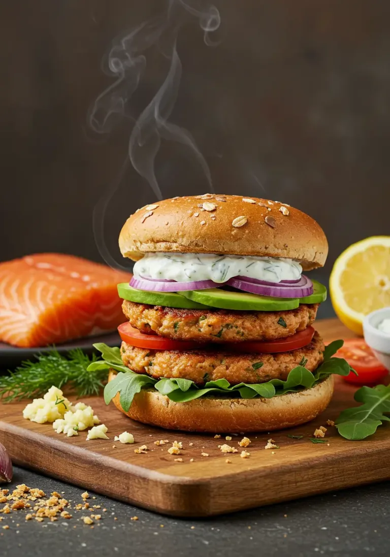 salmon smash burgers