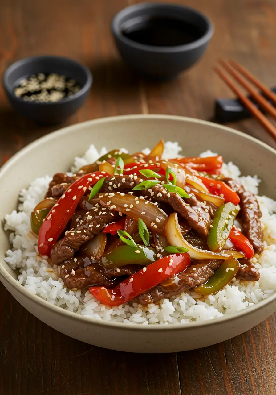 Chinese pepper steak
