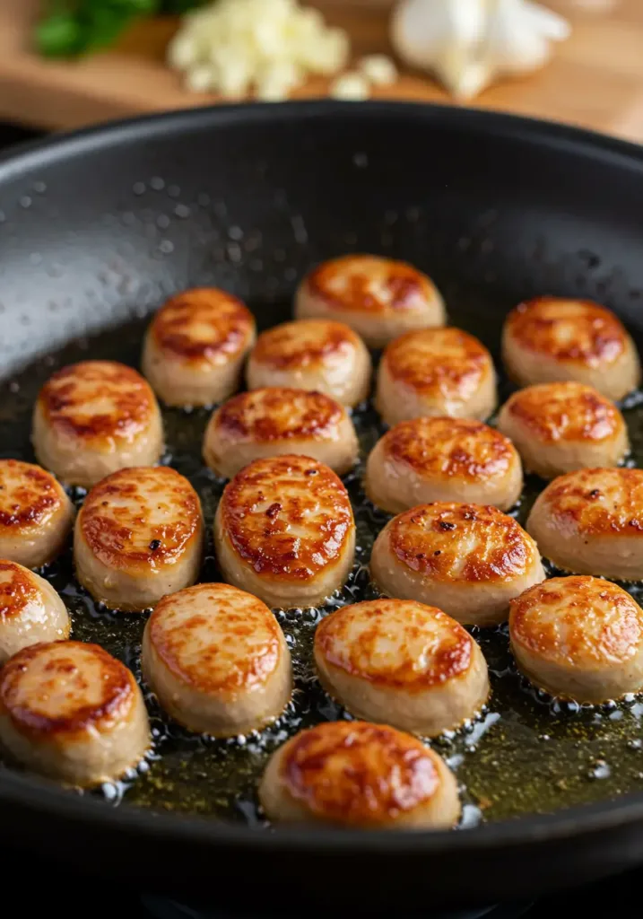 Sear the Chicken Sausage to Golden Perfection